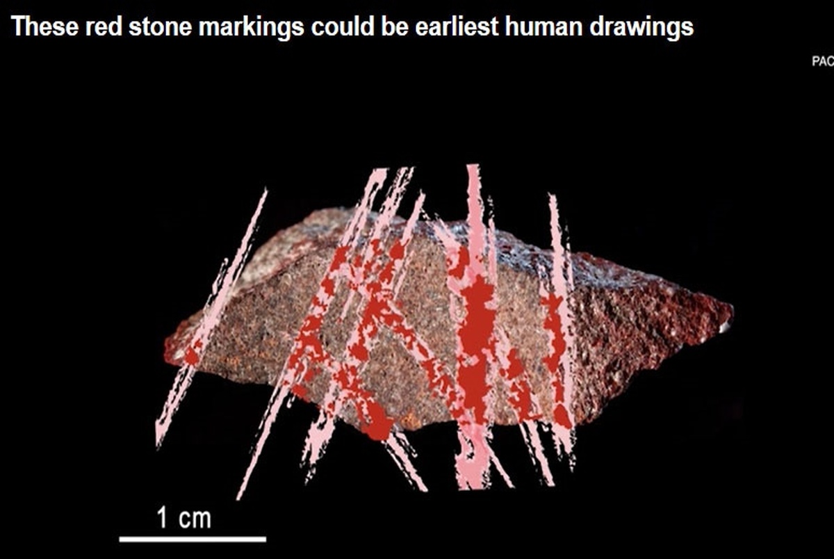 سنگ نقاشی شده توسط انسان برای ۷۳ هزار سال قبل در آفریقا +عکس