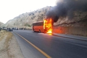 جزئیات بیشتر از سانحه آتش سوزی اتوبوس در تفت