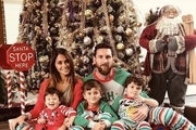 لیونل مسی در کنار خانواده در شب کریسمس+ عکس