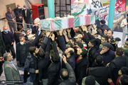 تشییع پیکر مطهر شهید گمنام دفاع مقدس در حسینیه جماران 