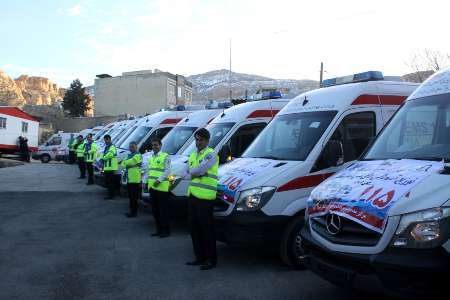 15 دستگاه آمبولانس در مسیر مکشاهی - مهران مستقر شد