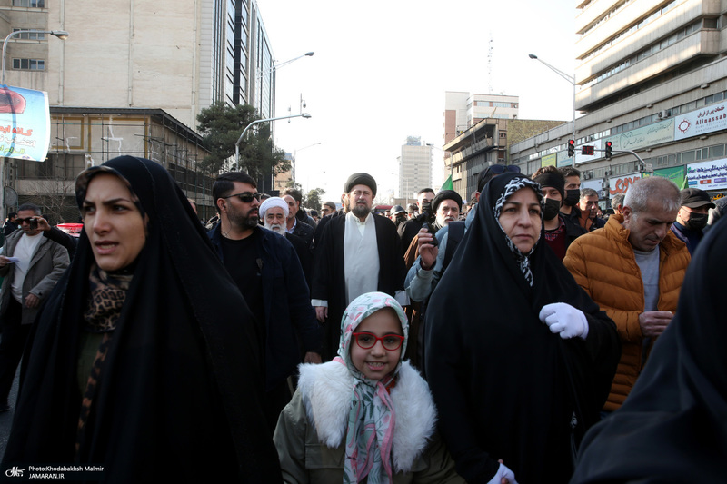 حضور سید حسن خمینی در اجتماع بزرگ مردم تهران
