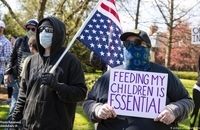 معترضان به قرنطینه در آمریکا