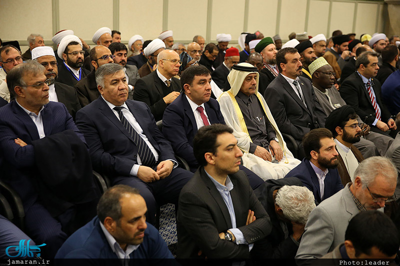 دیدار مسئولان نظام، مهمانان کنفرانس وحدت اسلامی و سفرای کشورهای اسلامی با رهبر معظم انقلاب 