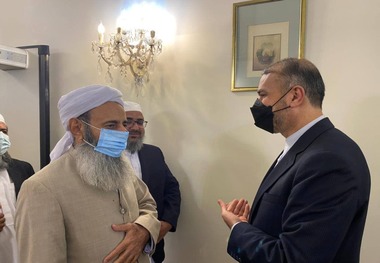 دیدار مولوی عبدالحمید، امام جمعه اهل سنت زاهدان با امیرعبداللهیان در وزارت خارجه