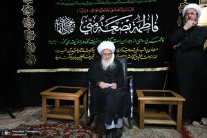 دسته عزاداری روز شهادت حضرت زهرا(س) با حضور آیت الله العظمی وحید خراسانی