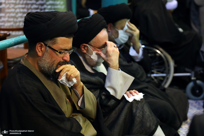 مراسم وداع با پیکر حجت الاسلام و المسلمین سید محمود دعایی در حسینیه جماران -3