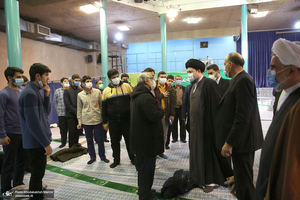 دیدار جمعی از دانش آموزان دبیرستان پسرانه علوم و معارف اسلامی شهید مطهری تهران با سید حسن خمینی