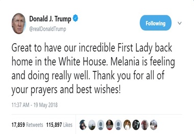 عکس/ ترامپ نام همسرش را اشتباه نوشت!

