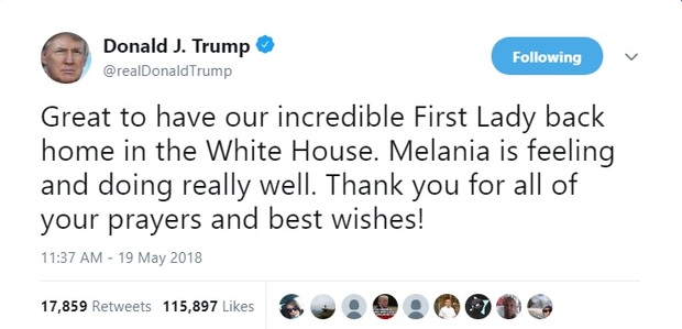 عکس/ ترامپ نام همسرش را اشتباه نوشت!

