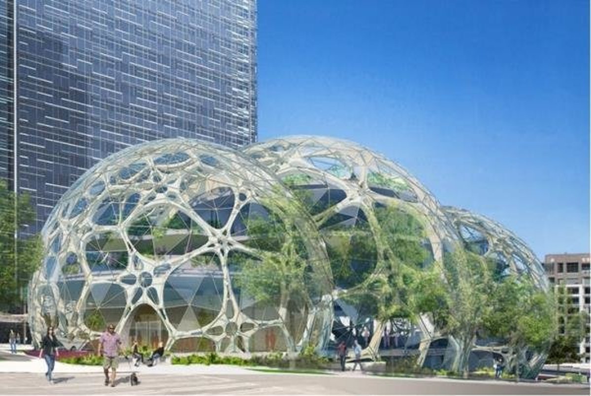 افتتاح مقر جدید شرکت آمازون با 40 هزار گیاه در سیاتل + تصاویر