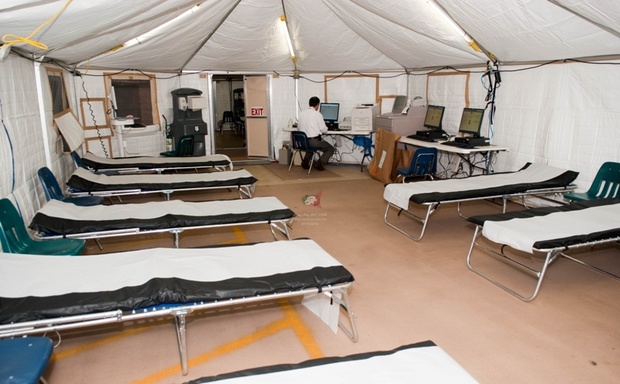 20 تخت بیمارستان صحرایی در شیراز برای اعزام به سوسنگرد تجهیز شده است