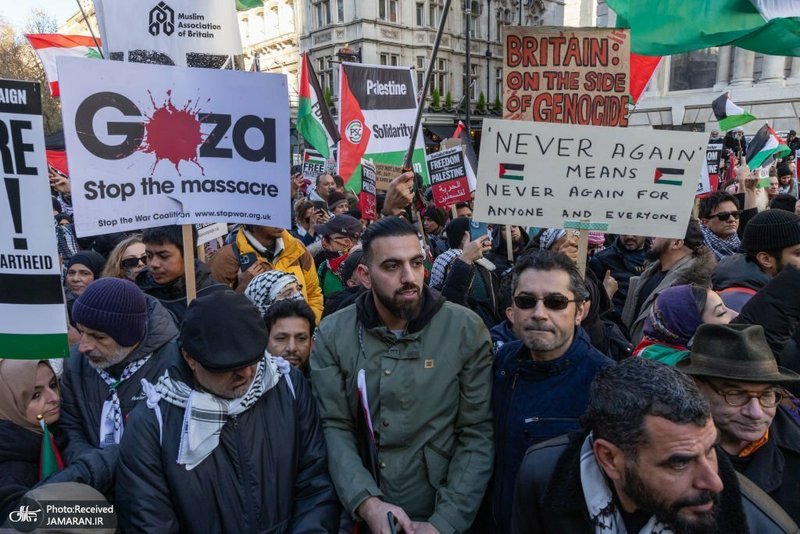 راهپیمایی هزاران انگلیسی در حمایت از مردم فلسطین