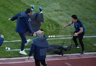 شادی غلامپور پس از گلزنی استقلال بالاخره حادثه آفرید! / عکس
