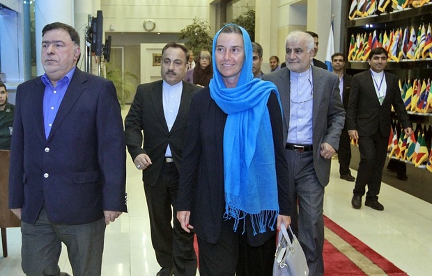 موگرینی در تهران/ دیدار با روحانی، ظریف و خرازی