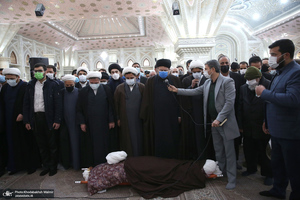مراسم تشییع و خاکسپاری آیت الله جلالی خمینی(ره) در حرم امام خمینی(س)