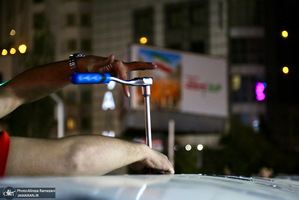 نصب و استقرار پهباد مهاجر 6 در سه راه قیطریه