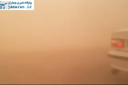 هم اکنون گرد غبار در جاده هندیجان به ماهشهر