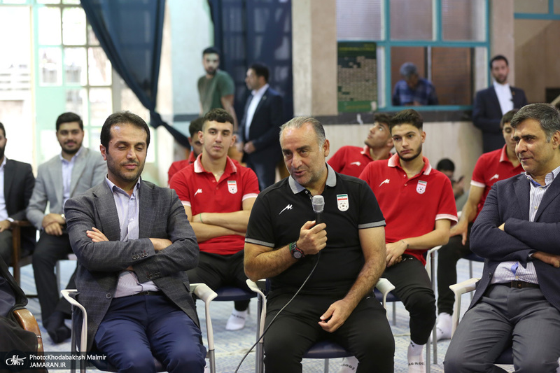 دیدار اعضای تیم ملی فوتبال نوجوانان ایران با سید حسن خمینی