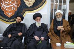 عزاداری شهادت حضرت فاطمه (س) در بیت آیت الله دوستی زنجانی‎