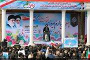 سخنرانی سید علی خمینی در راهپیمایی 22 بهمن ارومیه‎