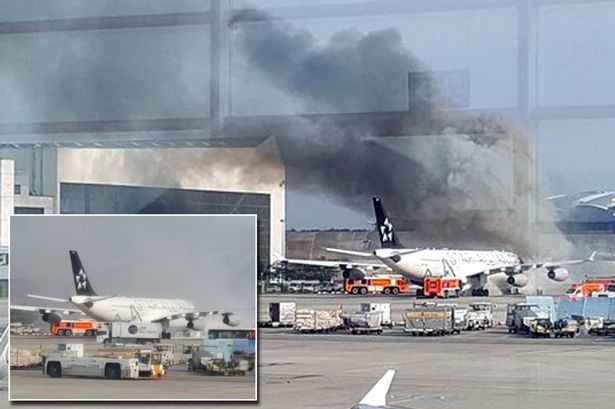 تصاویر/ آتش‌ سوزی در فرودگاه فرانکفورت