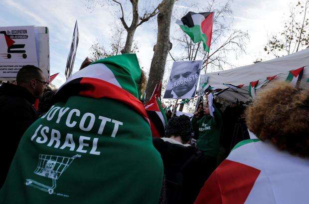 تظاهرات فرانسوی ها علیه سفر نتانیاهو+ تصاویر