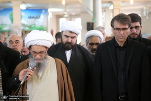 مراسم تشییع و خاکسپاری همشیره مرحوم آیت الله شهاب الدین اشراقی