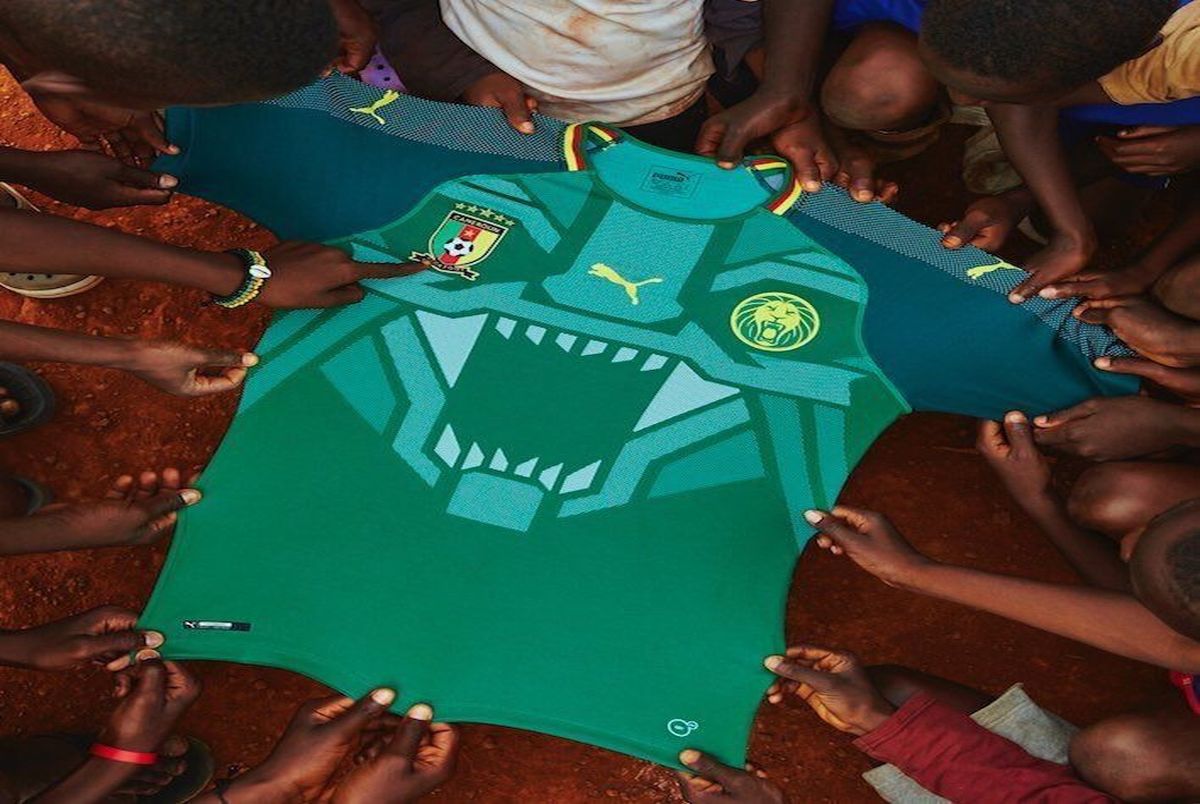 پیراهن کامرون با سبک نگارگری آفریقایی برای جام جهانی 2018+ عکس