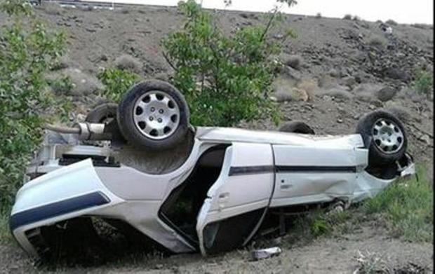 9 افغان بر اثر واژگونی خودرو سواری در بافق زخمی شدند