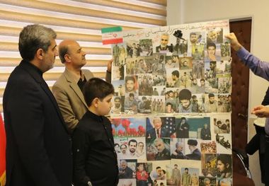 دانش آموز البرزی از تصاویر سردار سلیمانی آلبوم ساخت