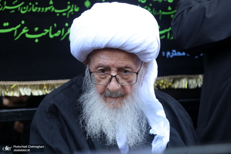 دسته عزاداری شهادت امام عسکری(ع) با حضور آیت العظمی وحید خراسانی