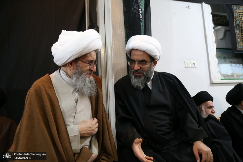عزاداری در بیوت مراجع عظام تقلید و علما در سالروز شهادت حضرت فاطمه(س)