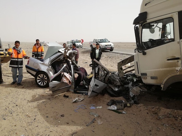 کشته شدن پنح سرنشین خودرو در محور فهرج - زاهدان