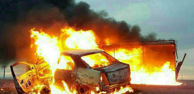 آتش سوزی خودرو در اصفهان  چهارکشته برجا گذاشت