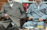 مهمانی افطاری آیت‌الله موسوی خویینی برای اعضای مجمع روحانیون مبارز (5)