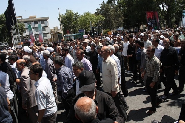 راهپیمایی مردم قزوین در حمایت از بیانیه شورای امنیت ملی