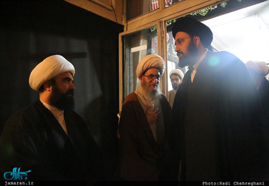 مجلس عزادارى شهادت حضرت فاطمه زهرا(س) در بیت آیت الله دوستى زنجانى