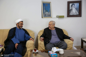 دیدار صلاح زواوی سفیر سابق فلسطین با سید حسن خمینی