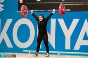 وزنه بردار زن ایرانی هشتم آسیا شد