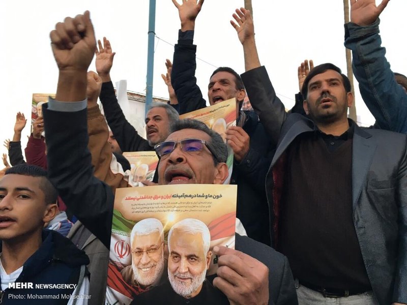 تشییع باشکوه پیکر مطهر شهید حاج قاسم سلیمانی در اهواز 