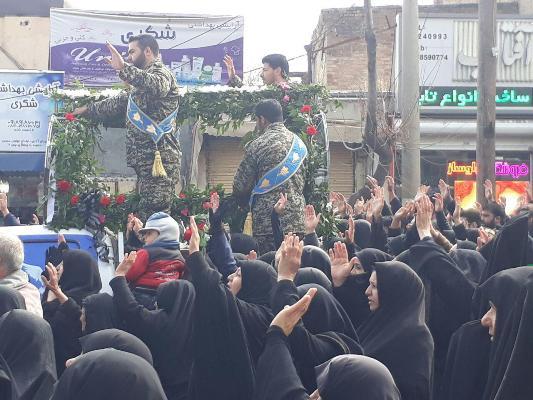 پیکر مطهر یک شهید گمنام دوران دفاع مقدس در کرمانشاه تشییع شد