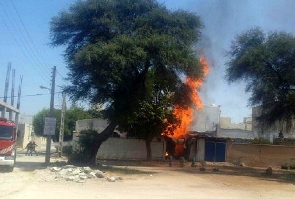 آتش سوزی انبار سیلندر گاز در بوشهر