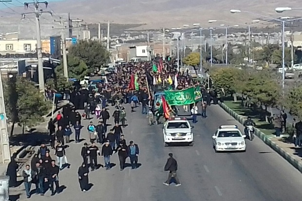 پیاده روی جاماندگان اربعین حسینی در مراغه برگزار شد