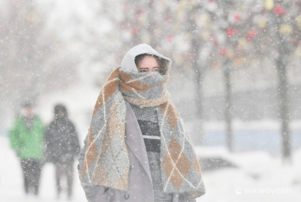 بارش برف سنگین در مسکو  و لغو 19 پروازها + عکس ها