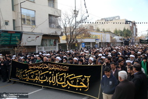 دسته عزاداری روز شهادت حضرت زهرا(س) با حضور آیت الله العظمی وحید خراسانی
