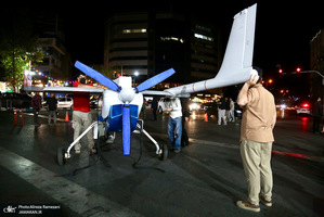 نصب و استقرار پهباد مهاجر 6 در سه راه قیطریه