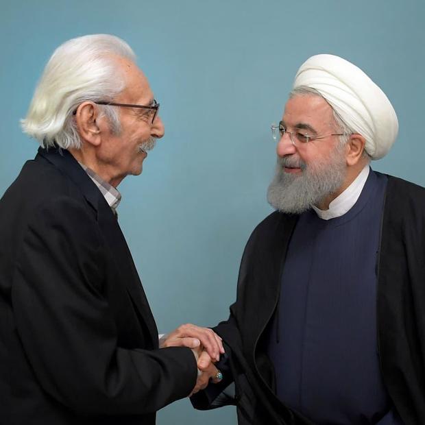 پست صفحه اینستاگرام رئیس جمهور به مناسبت درگذشت استاد جمشید مشایخی