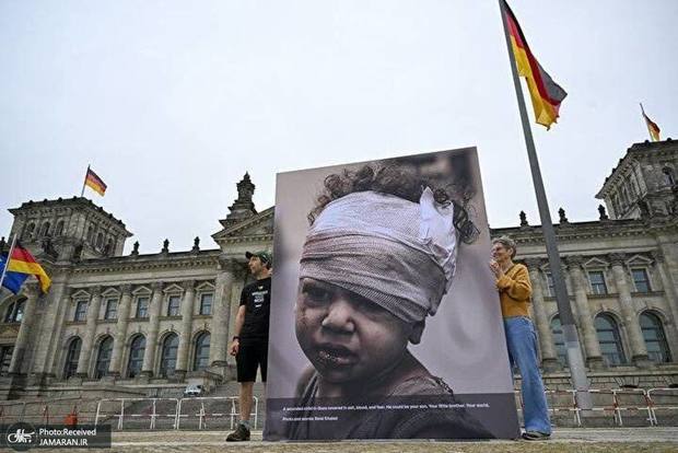 اعتراض فعالان طرفدار فلسطین به همدستی آلمان در نسل‌کشی توسط اسرائیل + عکس ها
