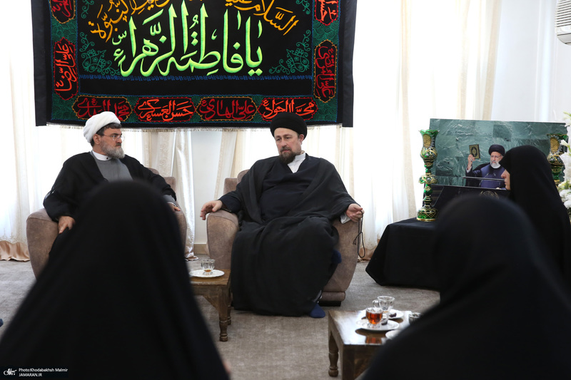 حضور سید حسن خمینی در منزل شهید رئیسی
